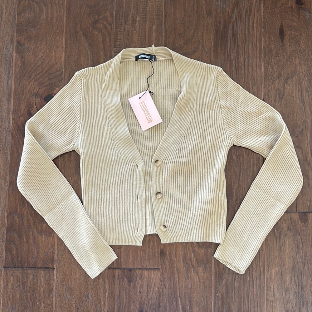 Missguided Tan Cardigan US2